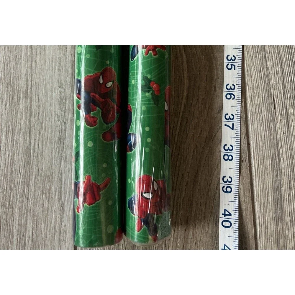 2-Hallmark-Inspirations Marvel Ultimate Spider-Man Christmas Wrap 65sq ft each